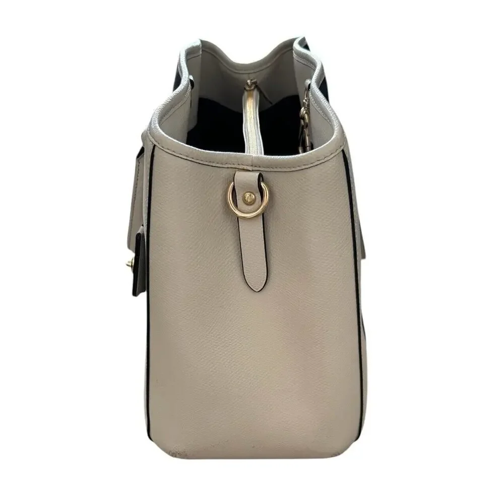 Coach Margot Carryall Bicolor Midnight Chalk Leather Crossbody Bag New With Tags